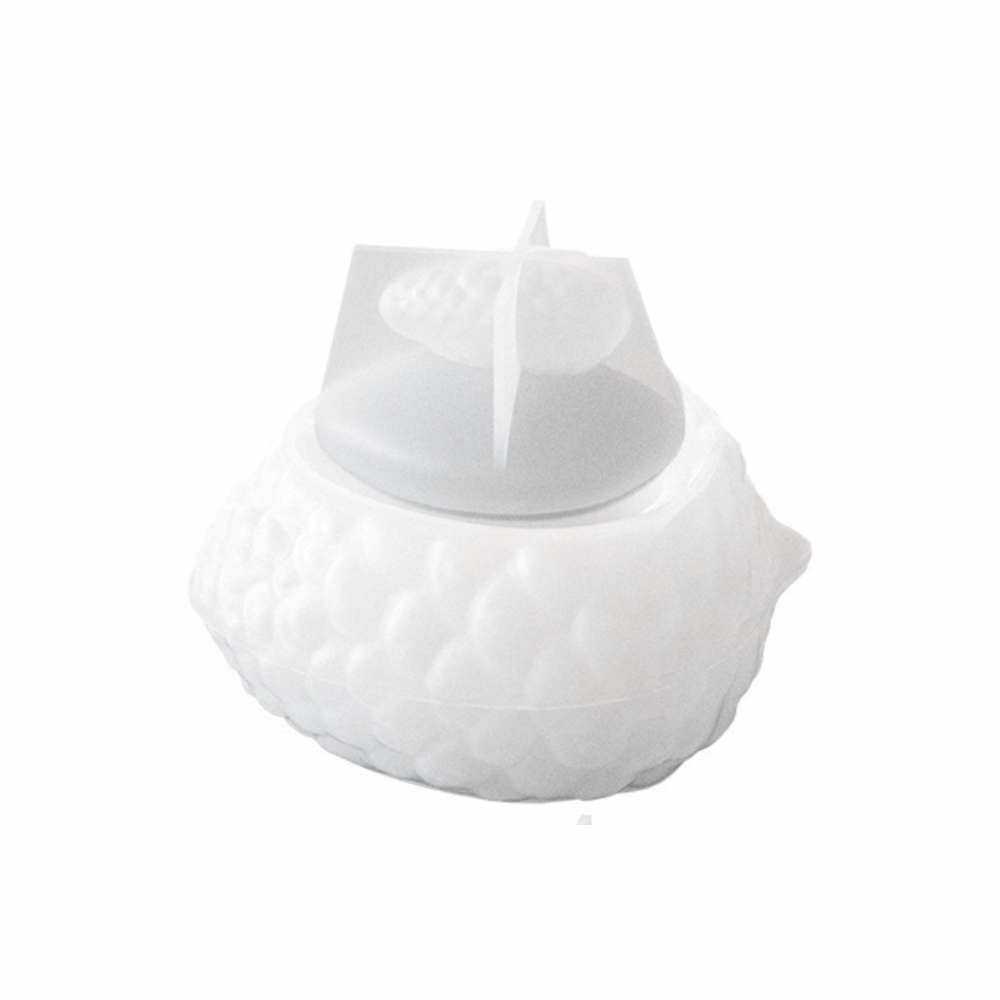 Candle Making Jars With Lids - シリコン製のサンタクロース型保存容器型。型から外しやすく、焦げ付き防止加工が施されており、蓋付きで、DIYのクリスマスオーナメントやキャンドル作りに最適。ギフトにも。