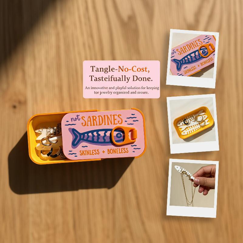 イワシ缶ジュエリーボックス 3D プリントレトロスタイル簡単 - Tin Container Lid のレビューと価格