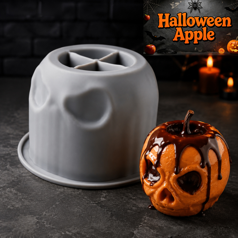 ハロウィンスカルアップルシリコンモールド、クリエイティブなデ - Candle Making Jug のレビューと価格
