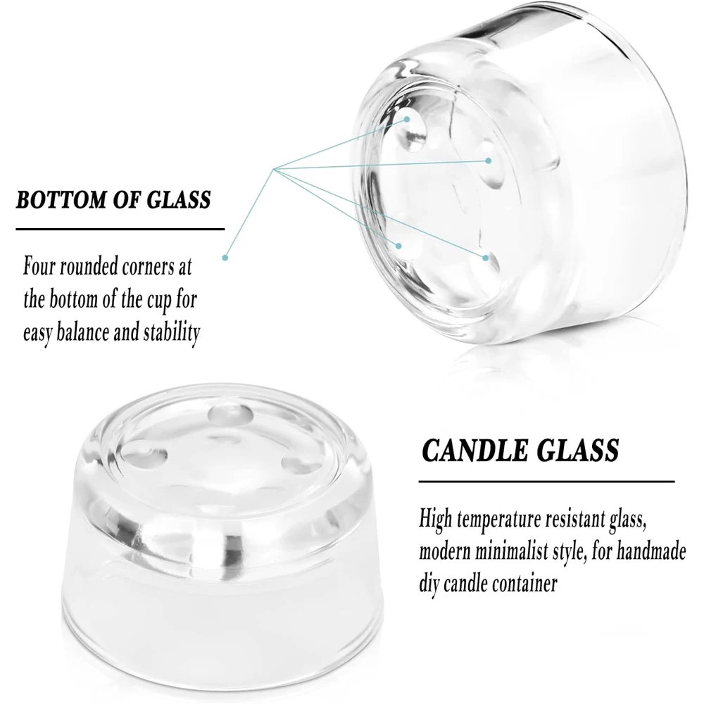 透明なガラス製ティーライトキャンドルホルダー、結婚式、パーテ - Candle Making Jars With Lids のレビューと価格