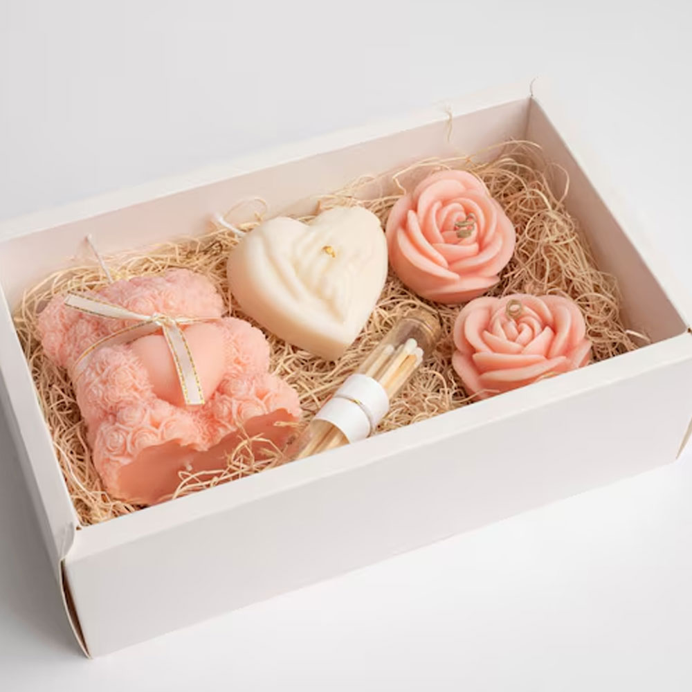 テディベアヒートローズシリコーンキャンドルモールド 3 個レ - Candle Making Kits のレビューと価格