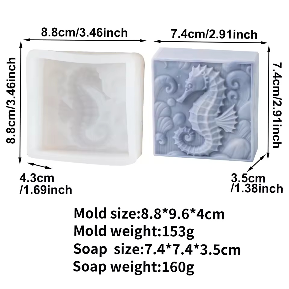 3DタツノオトシゴシリコンソープモールドDIYウミガメサメ動 - Candle Making Tutorial のレビューと価格